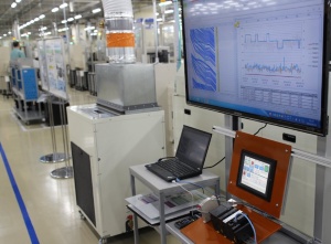 草津工場内に設置した、生産管理システムと端末