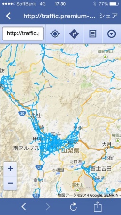 2014年2月の豪雪時に提供した「通れる道」の情報