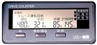 ソニー損保が保険契約者に貸与する専用機器(ドライブカウンター)