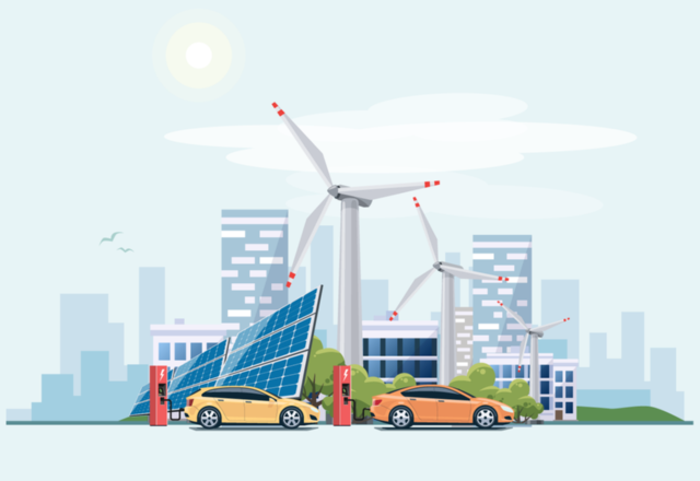将来は、EVが街の電力需給のカギを握る(写真/shutterstock)