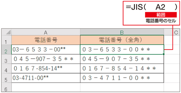 Excel時短術 仕事に効くjis関数の使い方 半角文字を全角に変換する イライラ解消に効果的 日経クロストレンド Excel時短術 仕事に効くjis関数の使い方 半角文字を全角に変換する イライラ解消に効果的 日経クロストレンド