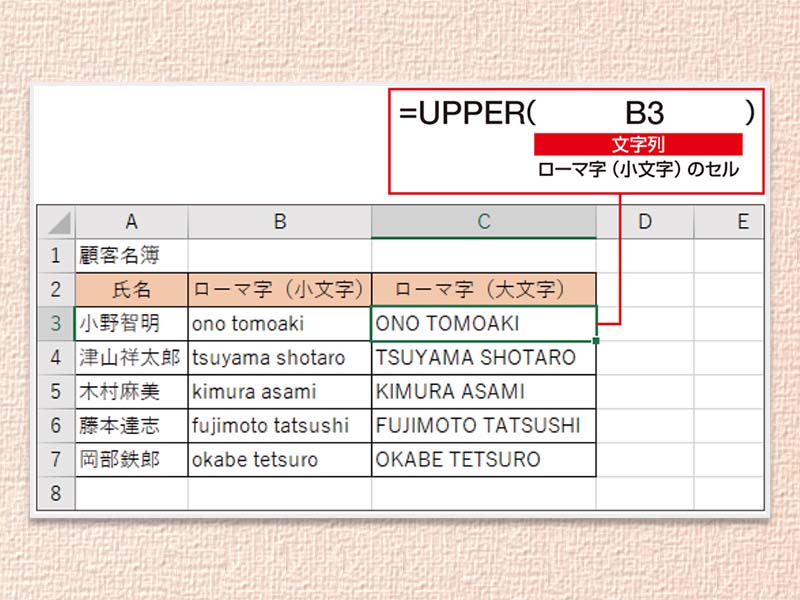 【Excel時短術】仕事に効くUPPER関数の使い方　英字を大文字に変換する