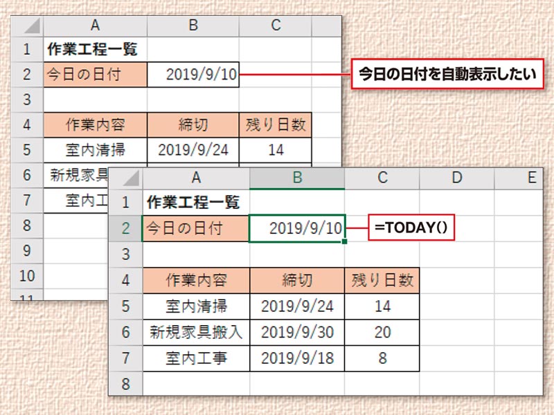 【Excel時短術】仕事に効くTODAY関数の使い方　今日の日付を入力する関数