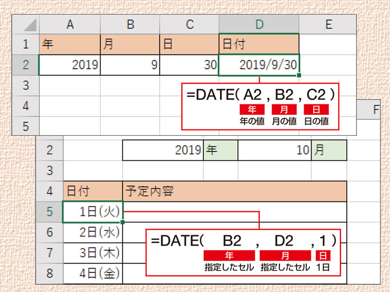 【Excel時短術】仕事に利くDATE関数の使い方　日付データを作成する