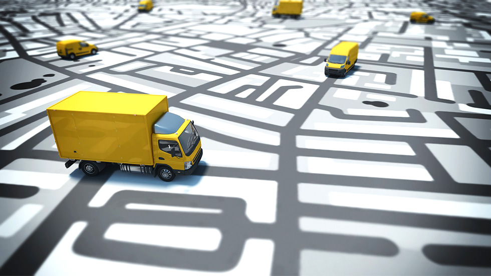 物流会社が運ぶ荷物をユーザーがアプリで追跡するイメージ（写真／Shutterstock）