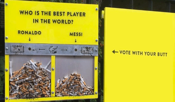 吸い殻でメッシに投票 2つの目的を1個の仕掛けで解決する方法 日経クロストレンド 吸い殻でメッシに投票 2つの目的を1個の仕掛けで解決する方法 日経クロストレンド