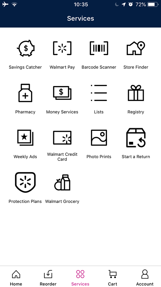 セービングキャッチャー（Savings Catcher）が1番最初のアプリとして表示されている
