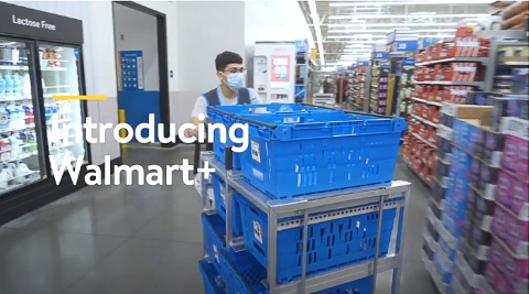 「Walmart+」はウォルマートの店舗でピックアップし、最短で当日配送する（出所／ウォルマートの発表資料）