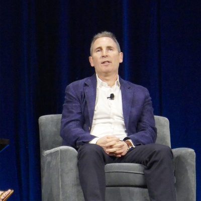 米アマゾン・ウェブ・サービス(AWS)のアンディ・ジャシーCEO。19年6月、米ワシントンDCでのAWSイベント(撮影/シリコンバレー支局)