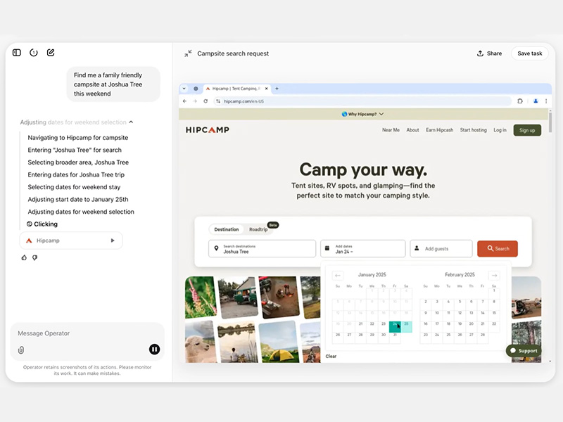 ChatGPT＋タスク自動化　エージェントAI「Operator」を試してみた