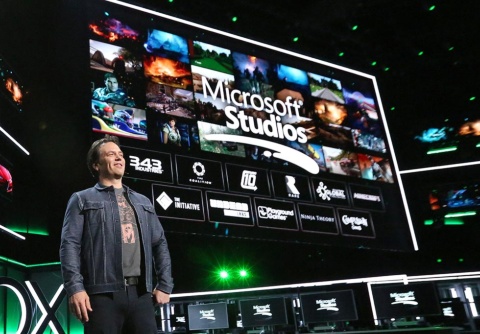 マイクロソフトのゲーム事業を率いてきたフィル・スペンサー氏は、18年にGaming エグゼクティブ バイスプレジデントに就任。写真は、18年6月のElectronic Entertainment Expo（E3）