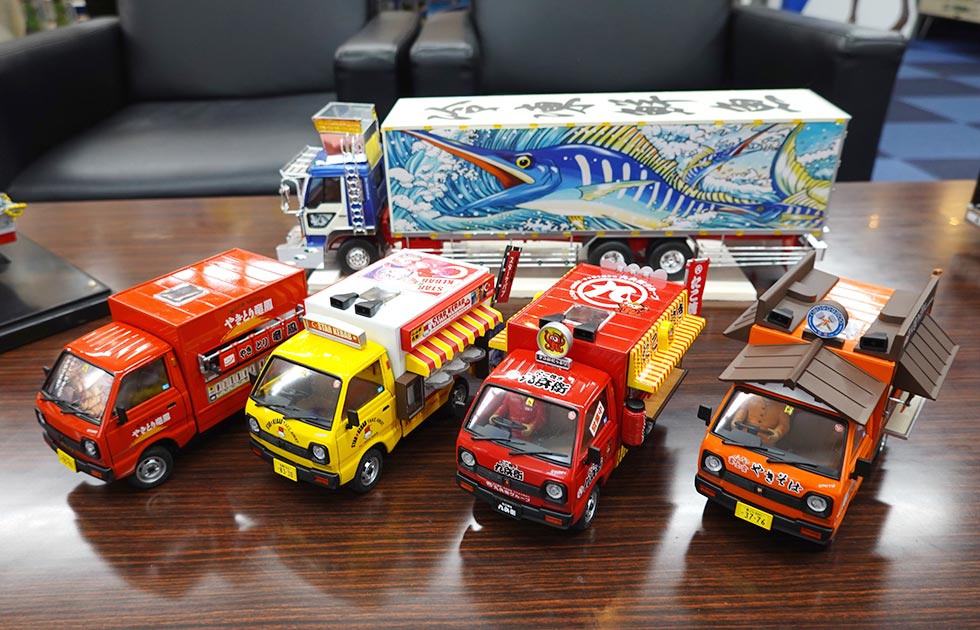 アオシマ　移動販売シリーズ　6点　美品 移動販売車のプラモデル アオシマ 移動販売シリーズ 6点 美品