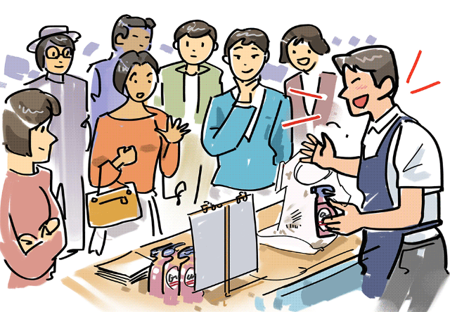 売り込みは 実演販売のように モノ ではなく コト を語れ 2ページ目 日経クロストレンド