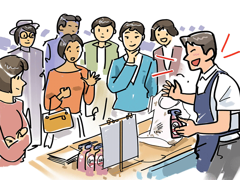 売り込みは、実演販売のように「モノ」ではなく「コト」を語れ