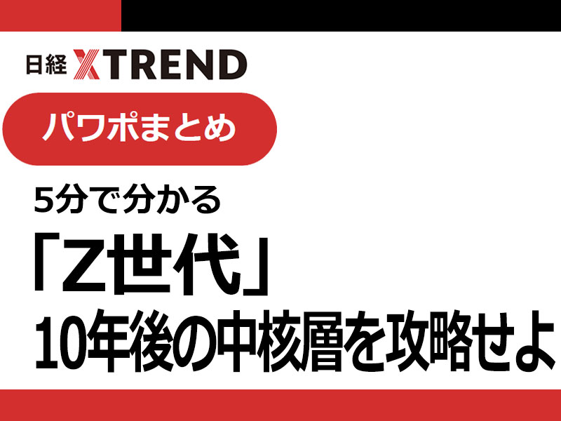 パワポまとめ「5分で分かるZ世代　10年後の中核層を攻略せよ」