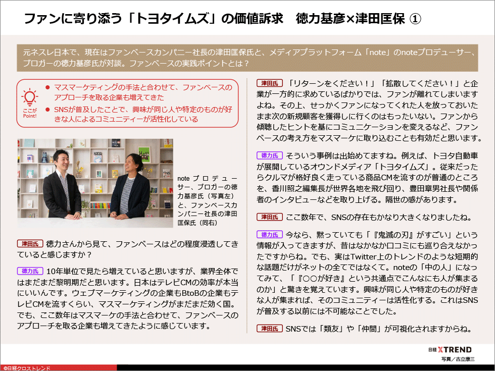 パワポまとめ 実践 ファンベース 日経クロストレンド