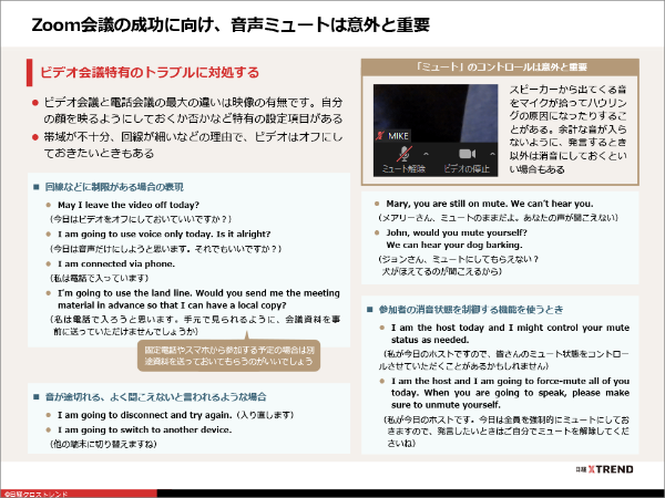 パワポまとめ Zoom時代の実践 英会話術 日経クロストレンド パワポまとめ Zoom時代の実践 英会話術 日経クロストレンド