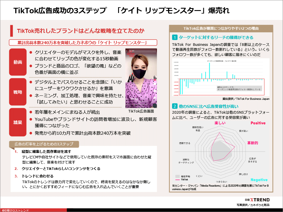 パワポまとめ Tiktokマーケティング 成功の4条件 日経クロストレンド