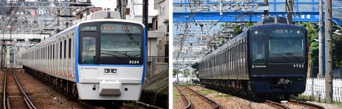 9000系車両のリニューアル前(左)と、リニューアル後(右)の比較(写真提供/相鉄ビジネスサービス)
