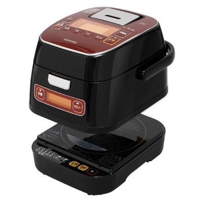 アイリスオーヤマの炊飯器。炊飯釜とIH調理器を分離できる