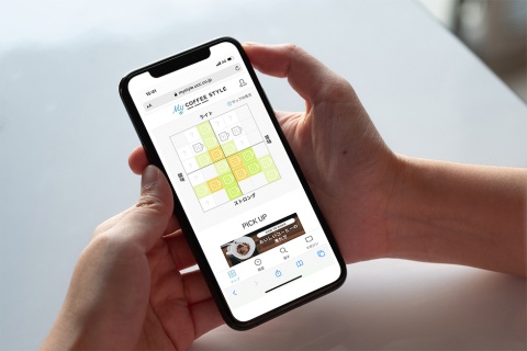 自分の嗜好パターンがマッピングされていく(写真提供/UCC上島珈琲)