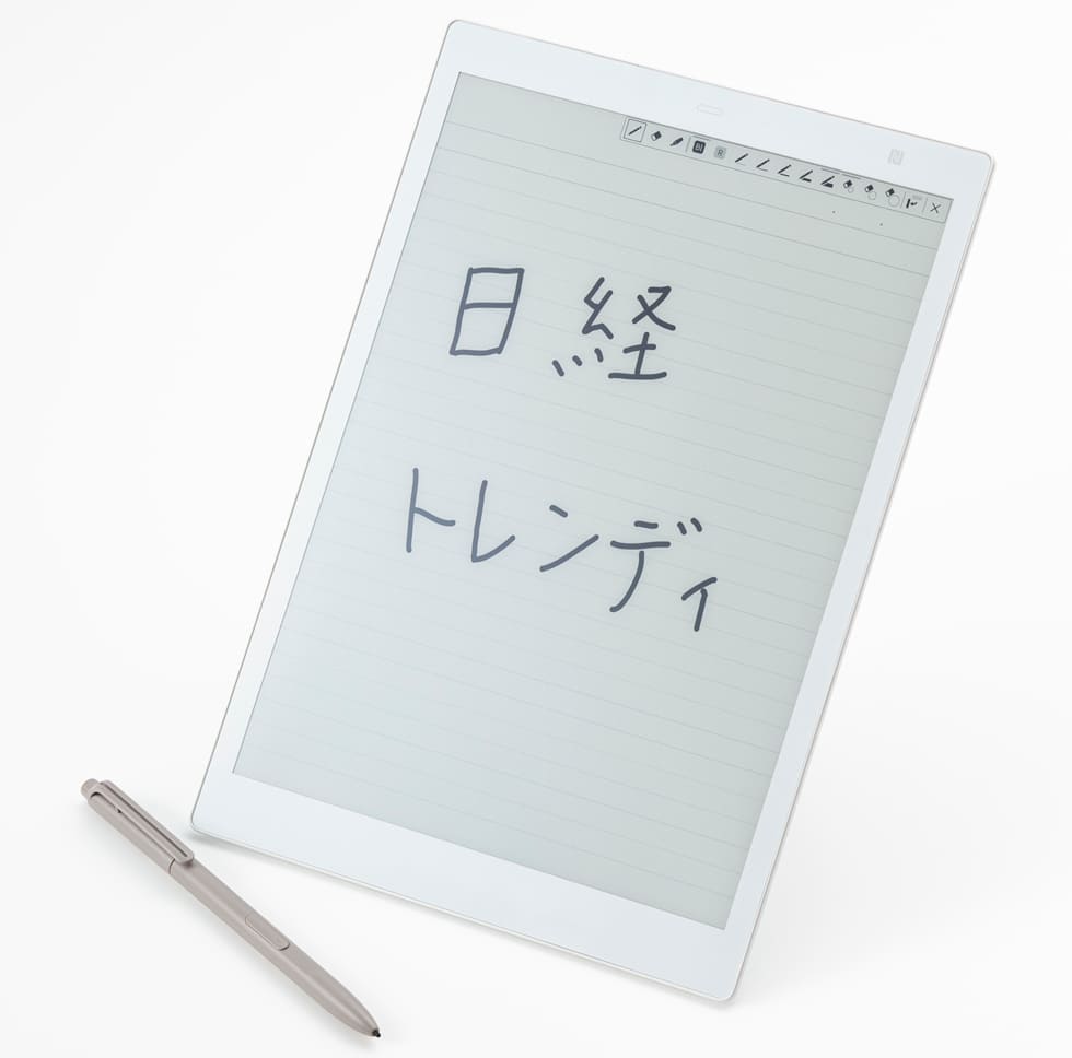 電子ペーパー富士通「クアデルノ」の書き味 ペンが充電不要：日経クロストレンド