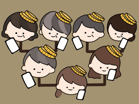 楽天モバイルの家族割引の実力をチェック(イラスト/ぴーや)