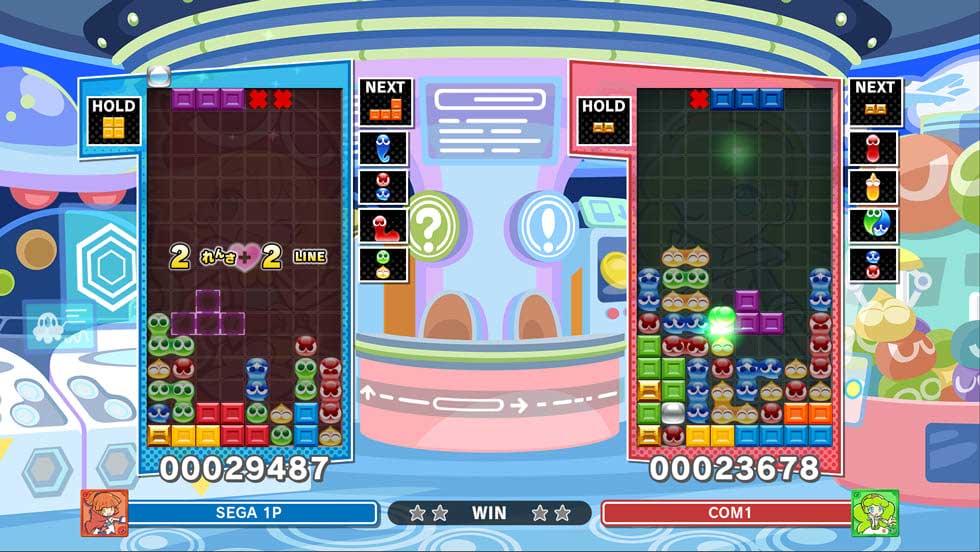 『ぷよぷよテトリス2』。前作で収録していた定番ルールに加えて、新キャラクターや新ストーリーなど多数の新要素を収録している（写真提供／セガグループ）