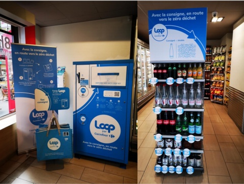 フランスの「カルフール」内にあるLoop商品売り場(写真提供/ループ・ジャパン)