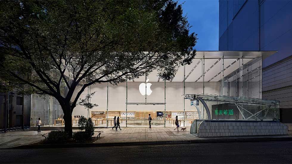 東京・表参道にあるApple Store（https://www.apple.com/jp/retail/omotesando より）