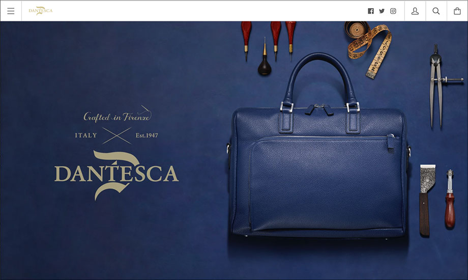 東急ハンズが手がけるイタリアンレザーブランド「DANTESCA」はShopifyを使ったECサイトを展開している