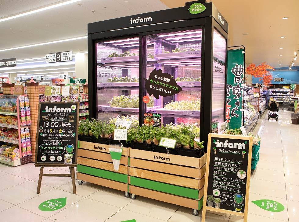 里山式農薬不使用水耕栽培野菜工場ユニットです