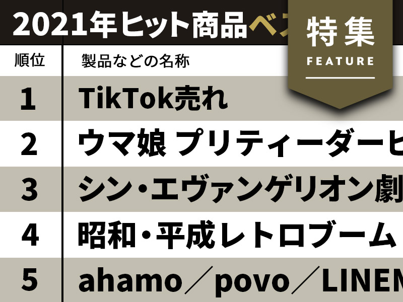 2021年ヒット商品ランキング　日経トレンディが選んだベスト30
