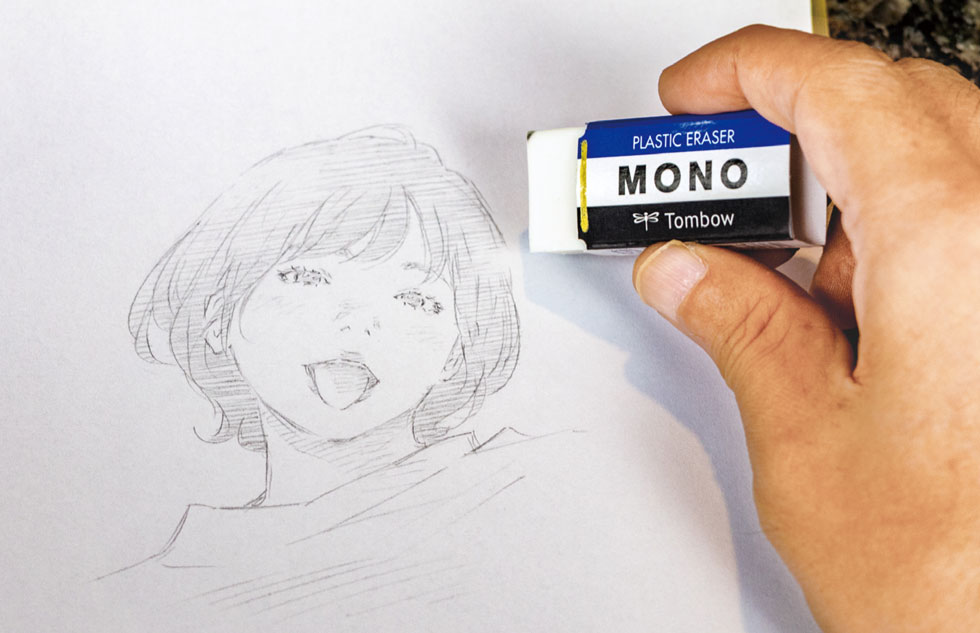 消して「描く」 クリエーター窪之内英策のMONO消しゴム活用術：日経