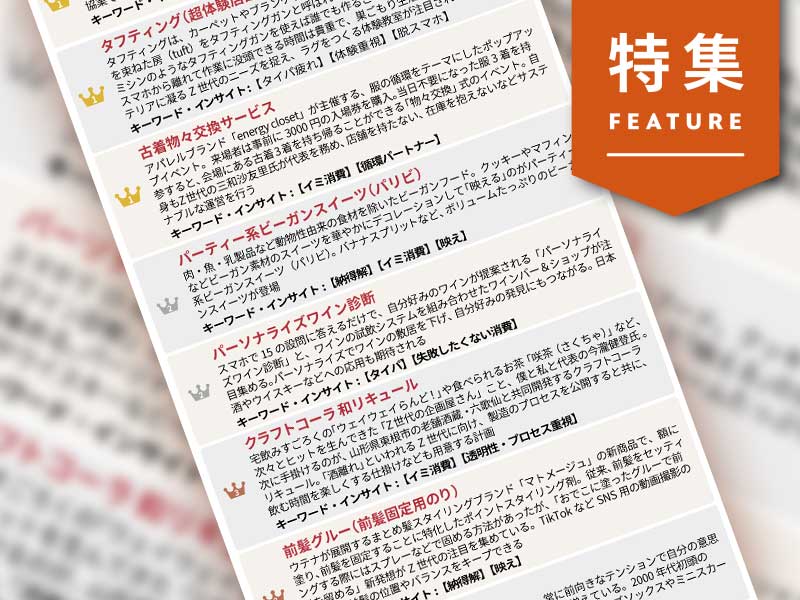 Z世代ヒット予測ランキング　次のトレンドを占う8選とは