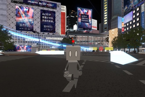 スクランブル交差点を見ると、渋谷を象徴する看板の位置が正確に置かれていることが分かる
