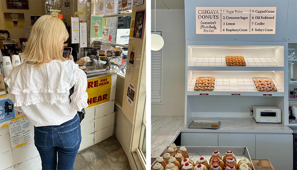 カミサリーには、ポップなアメリカンテイストのカフェ（左）とシンプルなテイストのカフェ（右）が&ldquo;同居&rdquo;している
