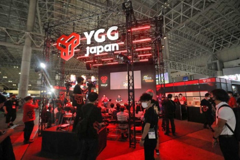 ブロックチェーン関連で最大規模のブースで登場した「YGG JAPAN」。ゲーム業界以外の関係者も数多く詰めかけた
