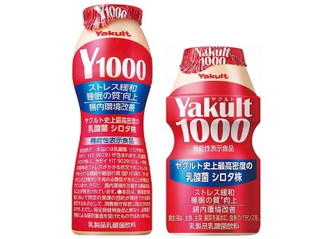 店頭用の「Y1000」は、1日当たり41万本を販売(左)。ヤクルトレディなどが販売する「Yakult1000」は、1日当たり180万本を販売(右)