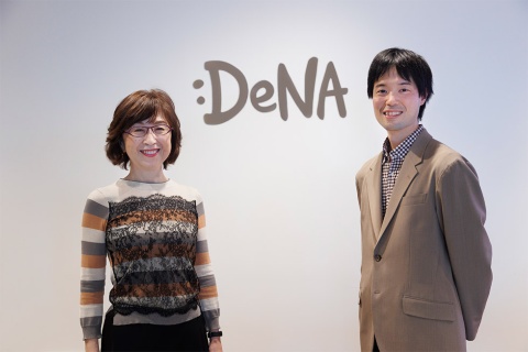 ディー・エヌ・エーの南場智子会長と、ベースフードの橋本舜社長