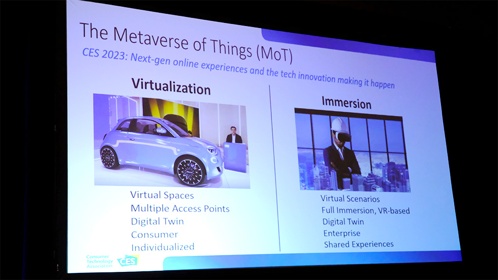 さまざまな分野でメタバースが広がるMoT（Metaverse of Things）という概念を紹介した