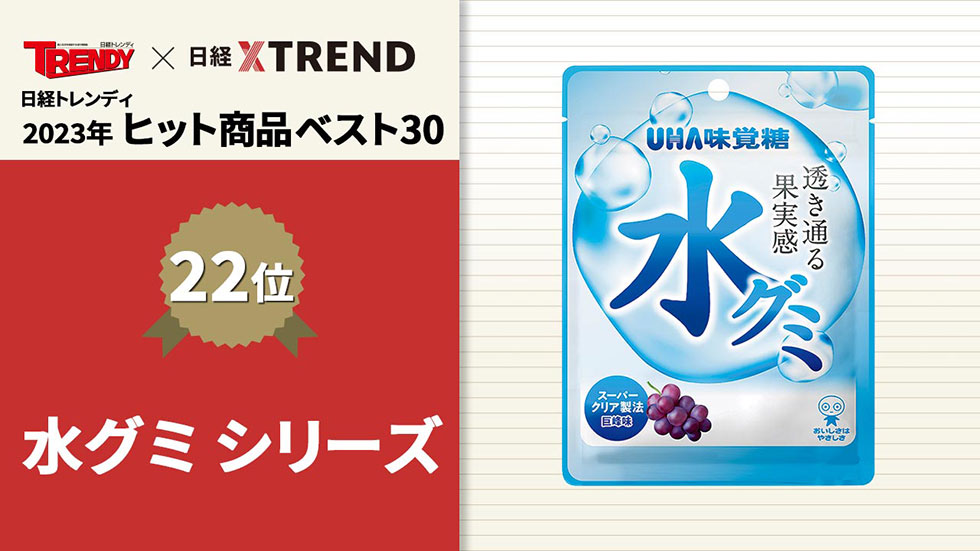 低カロリーも人気要因、UHA味覚糖「水グミ」 派生型「氷グミ」も：日経