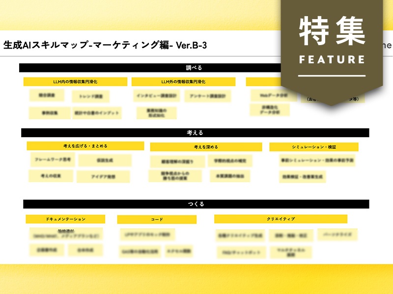本邦初公開「生成AIスキルマップ」　マーケターはどう生きるべきか
