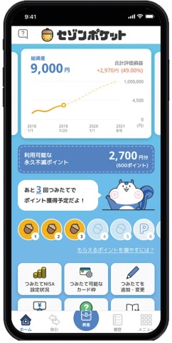 資産運用の状況を一目で確認できる