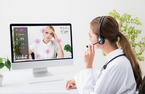 オンラインによる遠隔診療のイメージ画像（写真提供／Shutterstock）