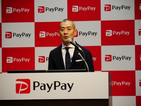 キャンペーンの詳細を説明するPayPay代表取締役社長執行役員CEOの中山一郎氏