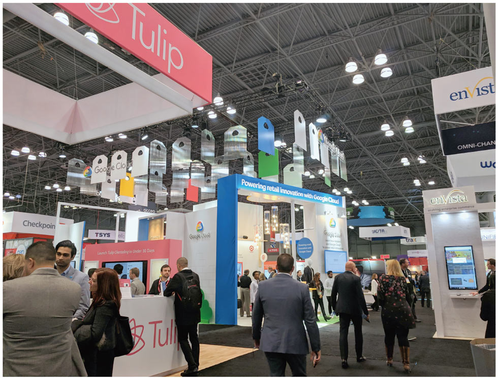 2019年1月13～15日に米ニューヨークのジェイコブ・K・ジェイヴィッツセンターで開催された「NRF2019」には、99カ国から800社が展示に参加した