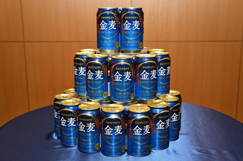 13年ぶりに刷新した金麦。麦芽を過去最大量に増やし、炭酸ガスも増量して後味のすっきり感がアップした