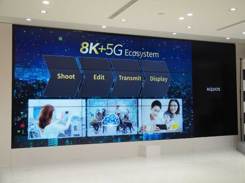 シャープでは5Gの活用で、8K映像をプロだけでなく一般消費者が手軽に利用できるエコシステムを構築したいと考えている