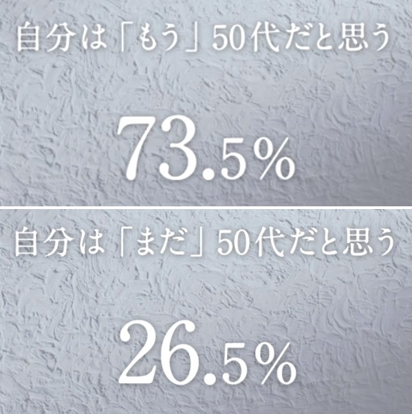 「もう50代」か、「まだ50代」か